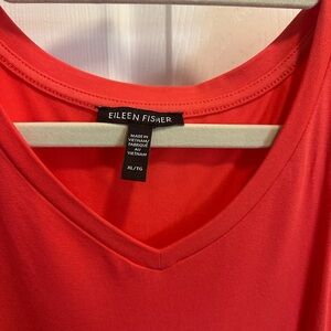 Eileen Fisher Red Sleeveless Midi Dress